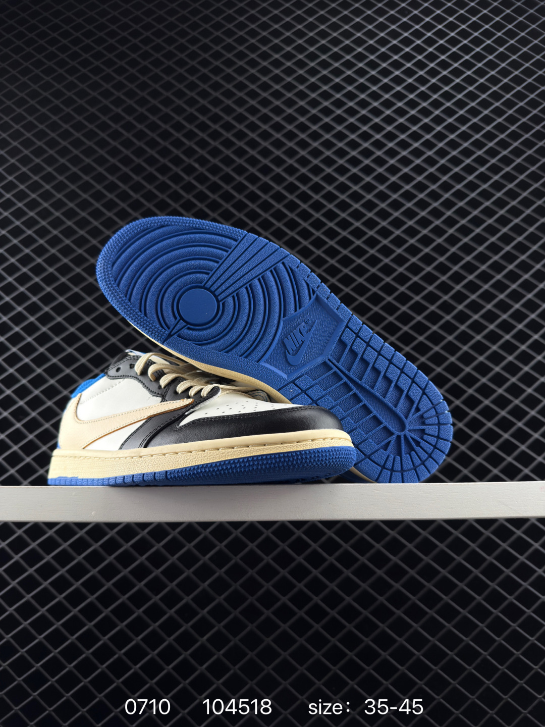 Fragment Design x Travis Scott x Nike Air Jordan 1 Low OG SP”Military Blue”